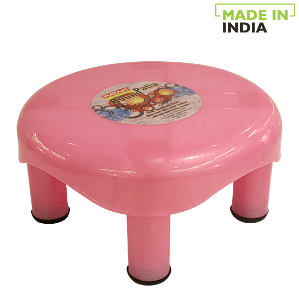 Ratan Plastic Bathroom Stool Patla 101 Pink, pc