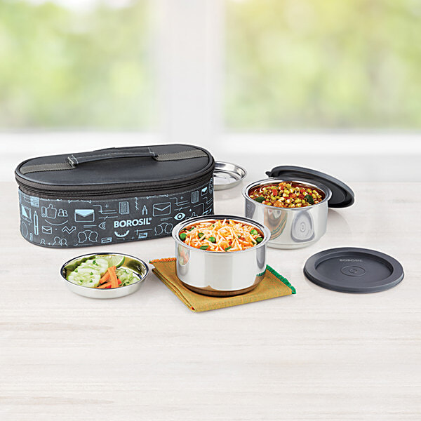 Buy Borosil Carry Fresh Stainless Steel Lunch Box/Tiffin Box