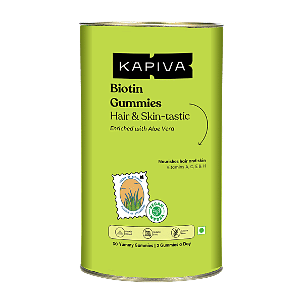 Buy Kapiva Biotin Gummies - Enriched With Aloe Vera Online at Best Price of  Rs null - bigbasket