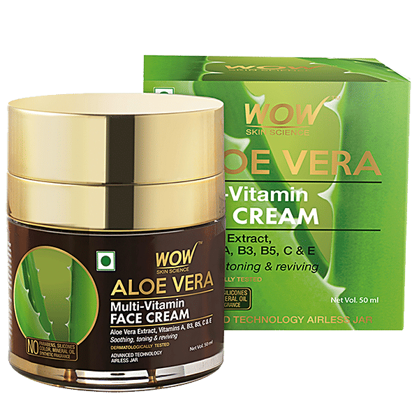 Buy Wow Skin Science Multi-Vitamin Face Cream - Aloe Vera Extract, Vitamin  A, B3, B5, C & E, No Parabens & Mineral Oil Online at Best Price of Rs null  - bigbasket