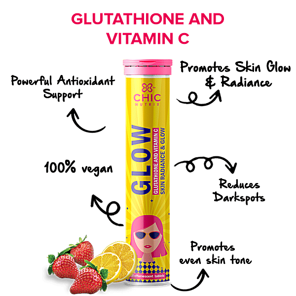 chic nutrients glutathione Buy Chicnutrix Complete Skin Nutrition Formula Effervescent Tablets - Japanese Glutathione & Vitamin C Online at Best Price of Rs null