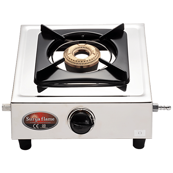 Surya Flame Burner Eco Standard Stainless Steel Cook Top Gas Stove  Manual Ignition, pc