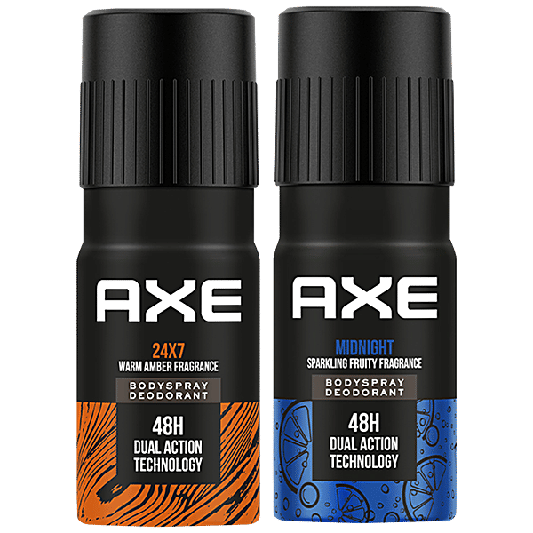Axe Recharge Midnight 24x7 Long Lasting Deodorant Bodyspray For Men,  150 ml
