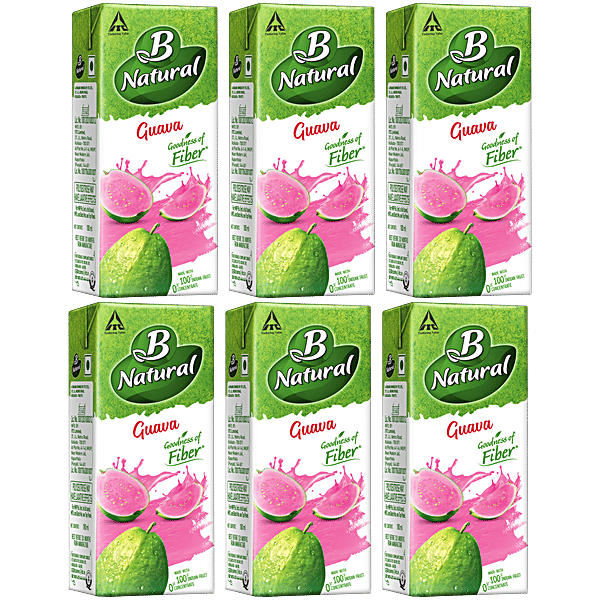 B Natural Guava Fruit Beverage, 180 ml