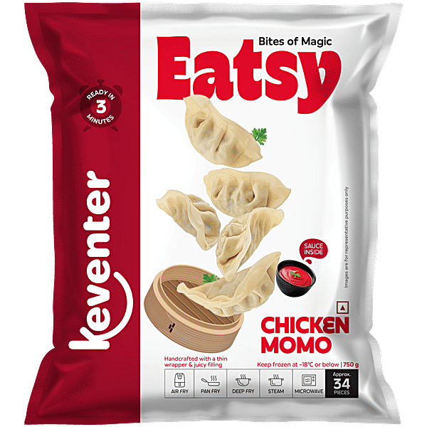 Buy Keventer Ready To Cook Frozen Snack - Chicken Momo Online at