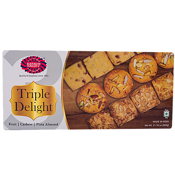 Buy Karachi Bakery Triple Delight 3 In 1 Biscuits - With Pista