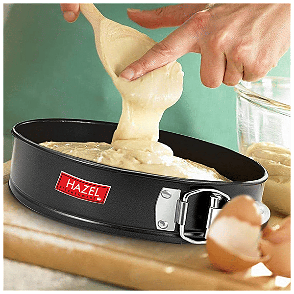 Hazel Aluminium Cake Mould Round, Teflon Non-Stick Coated, Removable Base  Springform Cake Tin, 22 cm, pc