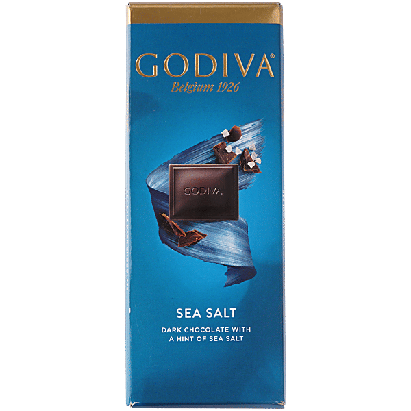 Godiva Sea Salt Dark Chocolate Bar Rich Flavour, Superior Taste, 90 g