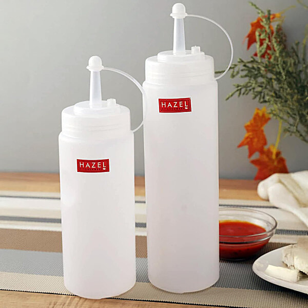 Buy Hazel Squeeze Bottle/Sauce Dispenser Set With Cap - Easy To