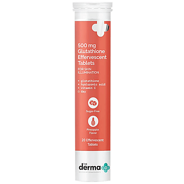 Buy The Derma Co 500 Mg Glutathione Effervescent Tablets - With Hyaluronic  Acid & Vitamin C, For Skin Illumination Online at Best Price of Rs null