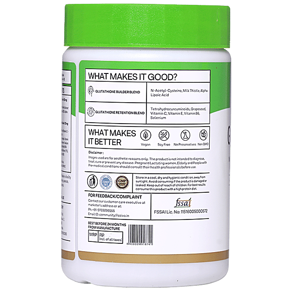 Buy O'ZIVA Glutathione Builder For Skin Brightening & Anti-Ageing - With Grapeseed & Tetrahydro Curcuminoids Online at Best Price of Rs null - bigbasket Buy O'ZIVA Glutathione Builder For Skin Brightening & Anti-Ageing - With Grapeseed & Tetrahydro Curcuminoids Online at Best Price of Rs null - bigbasket