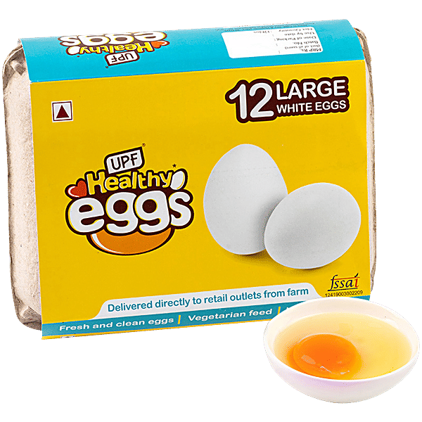 Buy UPF Healthy White Eggs Daily, Large, Rich In Protein, Great