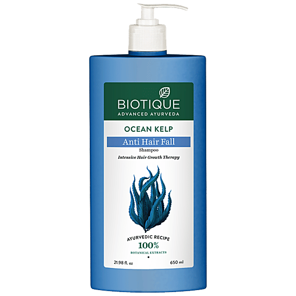 BIOTIQUE Ocean Kelp Anti Hair Fall Shampoo - Intensive Hair Growth Therapy, 650 ml