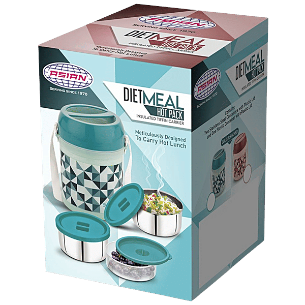 Buy Asian Diet Meal Hot Lunch Box Stainless Steel, Plastic Lid