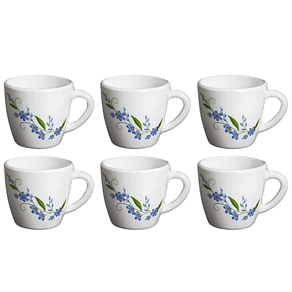 Buy Cello Ricca Mug - Blue Creeper, White, Opalware, Lightweight