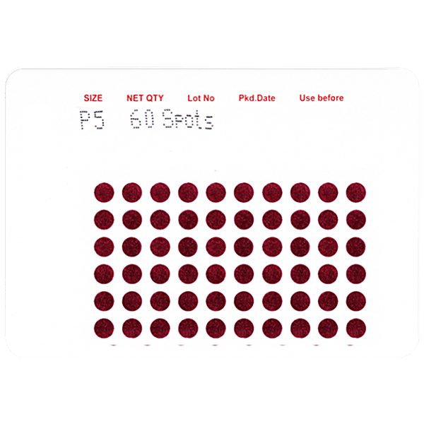 Buy Eyetex Pallavi Kumkum Spot/Bindi In P5, Maroon, Skin