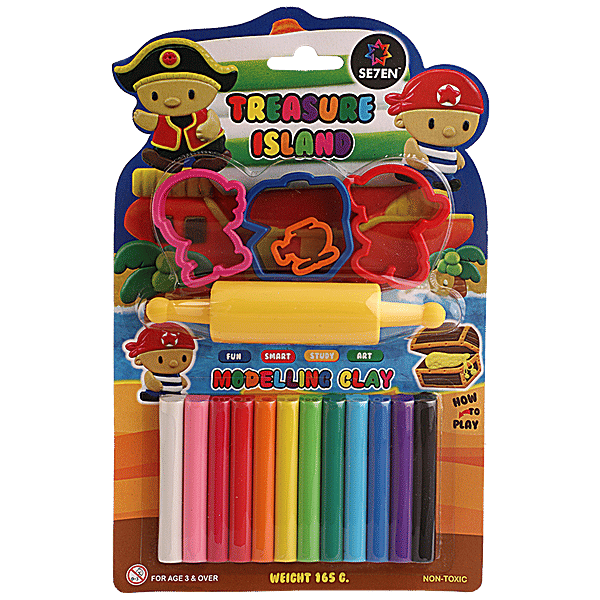 Buy Se7en Treasure Island Play Dough - Modelling Clay, For Kids, 3