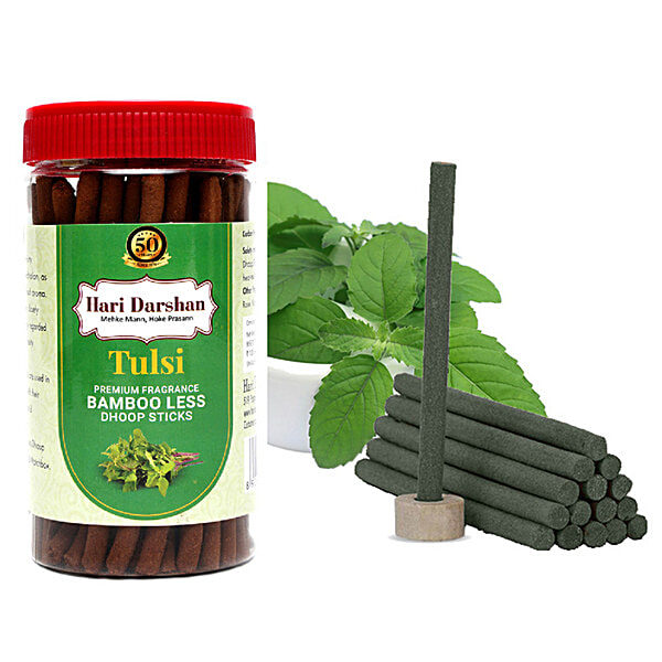 Buy Hari Darshan Tulsi Bamboo Less Dhoop Sticks - Premium
