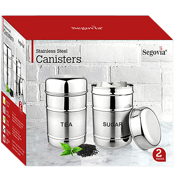 Buy Segovia Tea-Sugar Container Multipurpose, Stainless Steel