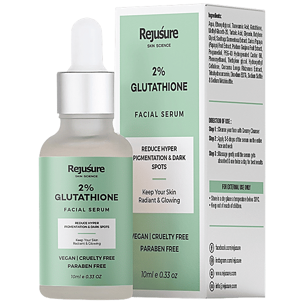 Buy Rejusure 2% Glutathione Face Serum - Promotes Skin Lightening &  Brightening Online at Best Price of Rs 550