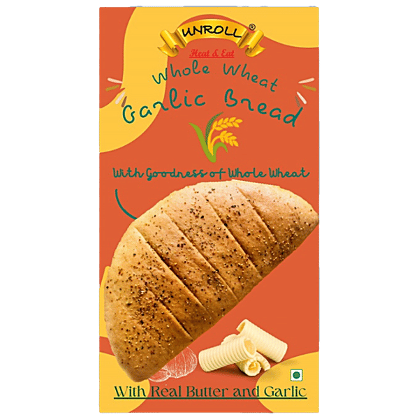 Buy UNROLL Whole Wheat Garlic Bread Heat Eat Online at Best