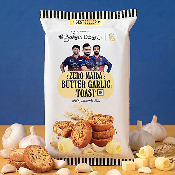 Buy The Baker's Dozen Zero Maida Butter Garlic Toast Online at