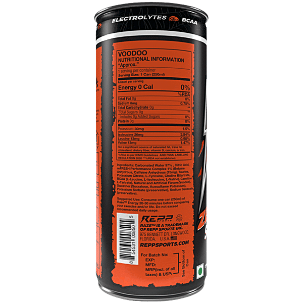 Buy Raze Functional Energy Drink - Voodoo Online at Best Price of Rs 120