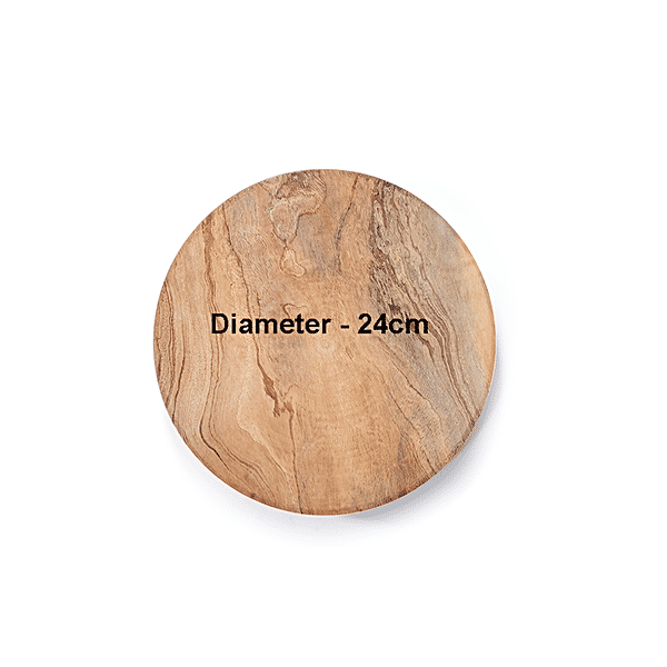 Buy Petals Neem Wood Chakla/Chapati Maker 24cm Online at Best