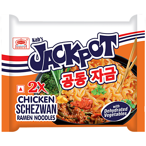 Buy Kab's Jackpot 2x Chicken Schezwan Ramen Noodles Online at Best