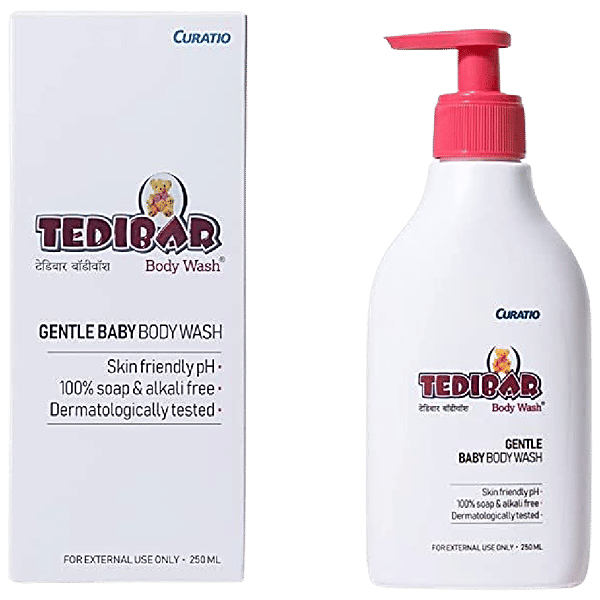 Bathing Bar Tedibar Baby Powder Tedibar Gentle Baby Body Wash, 250 Ml
