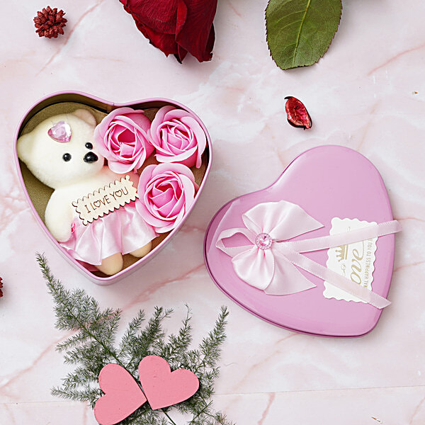 LOVELY BOX❤︎ Buy eCraftIndia Valentines Day Pink Heart Shaped Gift Box