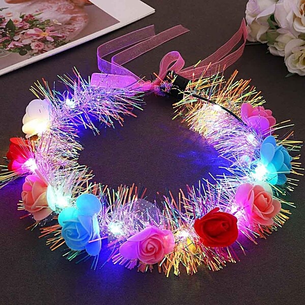 Buy Desidiya Feather & Floral LED Tiara/Crown Online at Best Price