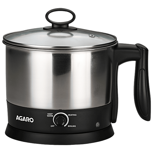 Agaro Esteem 600W Multi Kettle With Heating Modes Rapid Boil  Technology, Silver, L