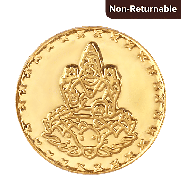 Buy Tanishq 22 Karat Gold Coin With Goddess Lakshmi Motif Online