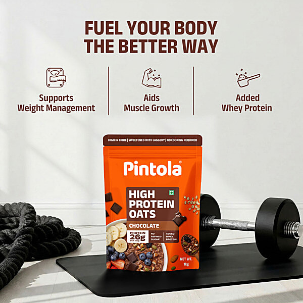 Pintola 26g High Protein Chocolate Oats, 100g - Image 7