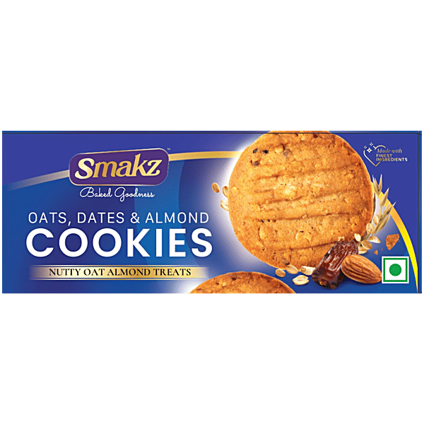 Buy Smakz Oats Dates & Almond Cookies Online at Best Price of Rs