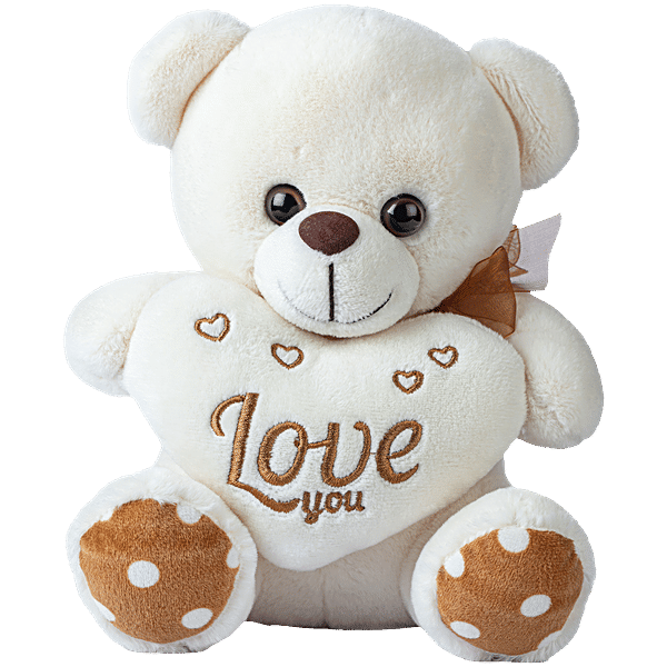Buy Dimpy Stuff Off White Teddy Bear Holding Love You Heart