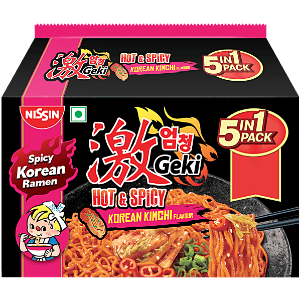 Buy Nissin Geki Hot & Spicy Korean Kimchi Flavour Instant Noodles