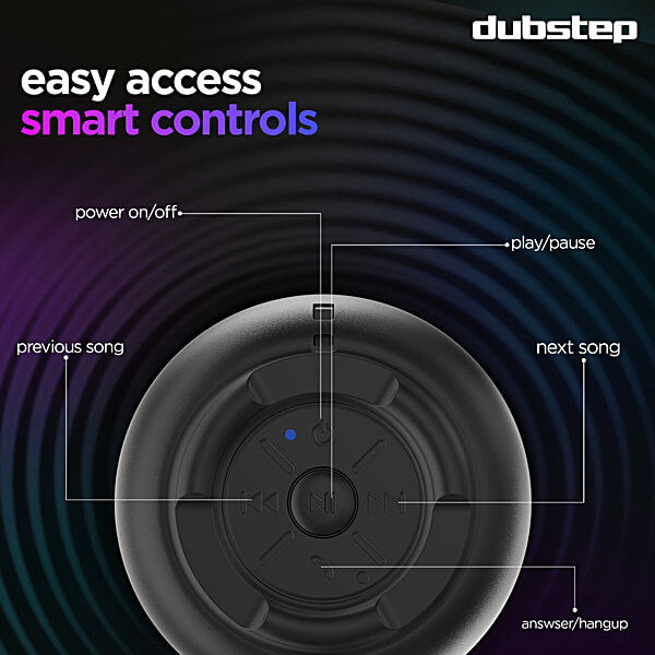 Dubstep Pop 600 Wireless Speaker, 15 Hrs, 6W, Grey - Image 10