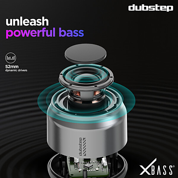 Dubstep Pop 600 Wireless Speaker, 15 Hrs, 6W, Grey - Image 6