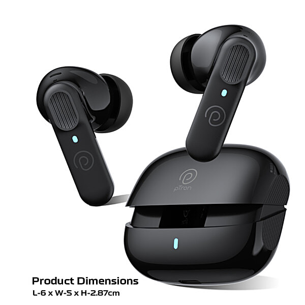 Ptron Cheapest Anc Tws PTron Zenbuds V2 32db ANC TWS Earbuds, Quad