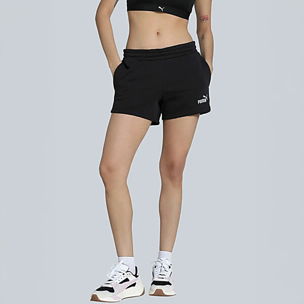 Buy Puma Black Cotton Regular Fit Sports Shorts Online at Best