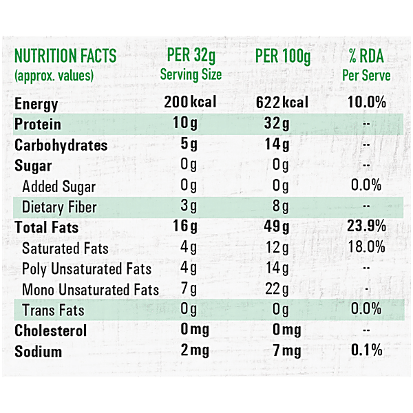 Myfitness Natural Unsweetened Peanut Butter Crunchy, 100 g - Image 4