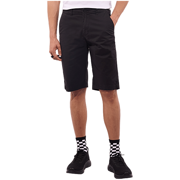 Buy Hoversoul Men's Cotton Lycra Shorts - Black Online at Best