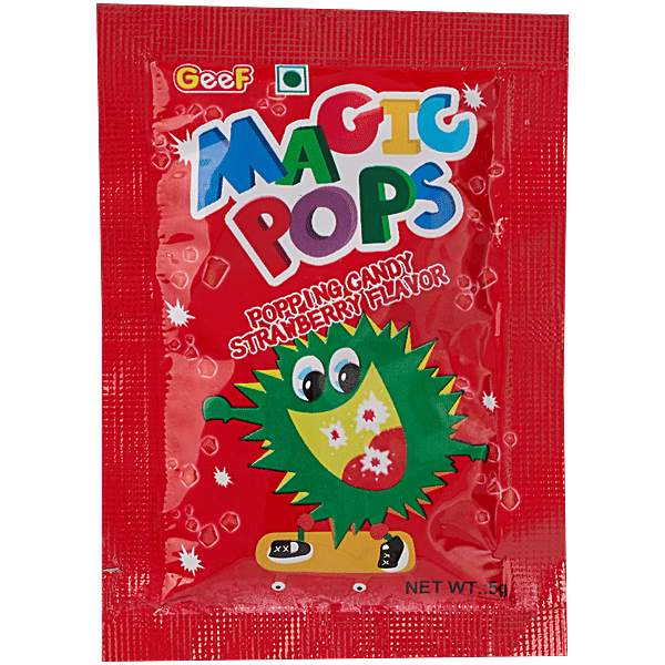 Buy Geef Magic Pops Strawberry Flavor Popping Candy Online at Best