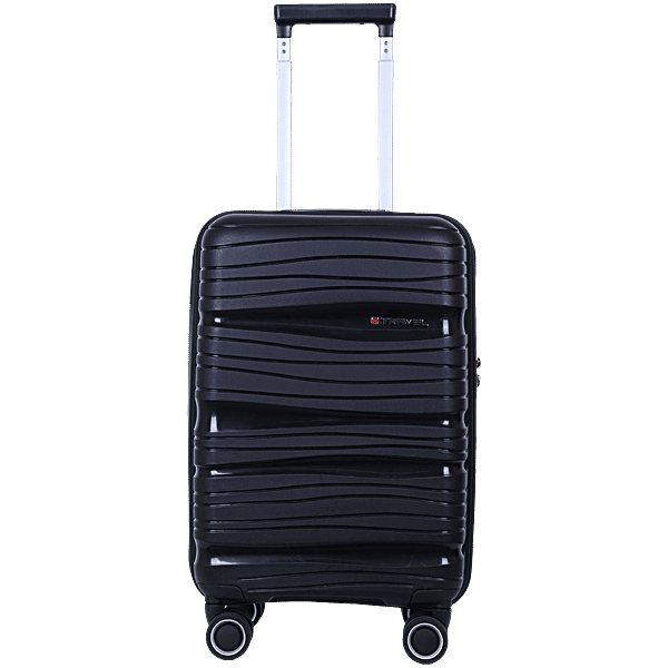 Buy T-Travel PP Swirl Textured Hard Top Luggage Trolley Bag