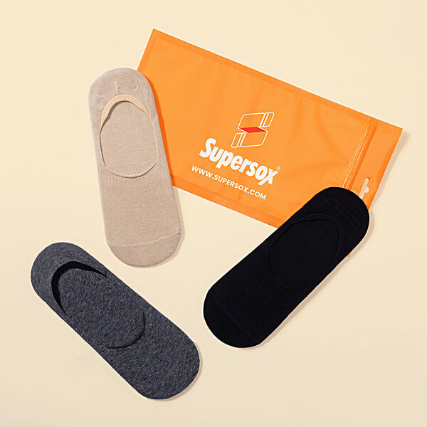 Buy Supersox Men's No-Show Anti Slip Loafer Socks With Silicone
