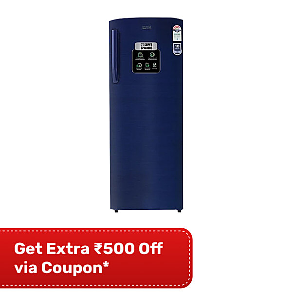 Croma 251 Litres Star Direct Cool Single Door Refrigerator With Anti  Fungal Gasket CRLR251DIE302704, Blue, Unit