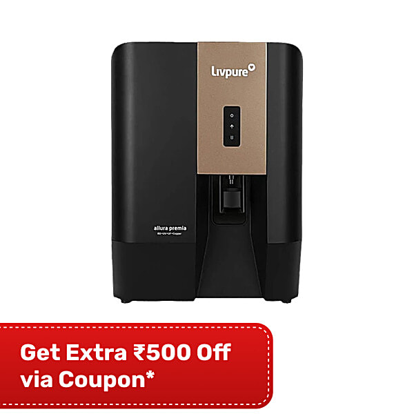 Livpure Allura Premia 7L RO UV UF Alk Water Purifier With Super  Sediment Filter Black, Unit