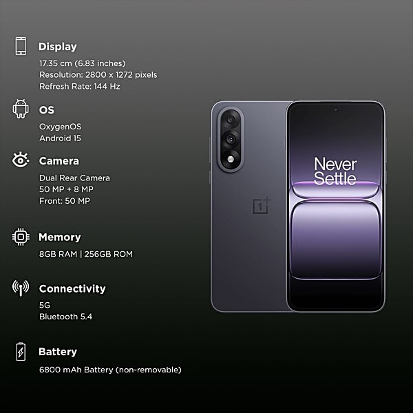 OnePlus Nord 5 5G (8GB, 256GB, Phantom Grey) - Image 3